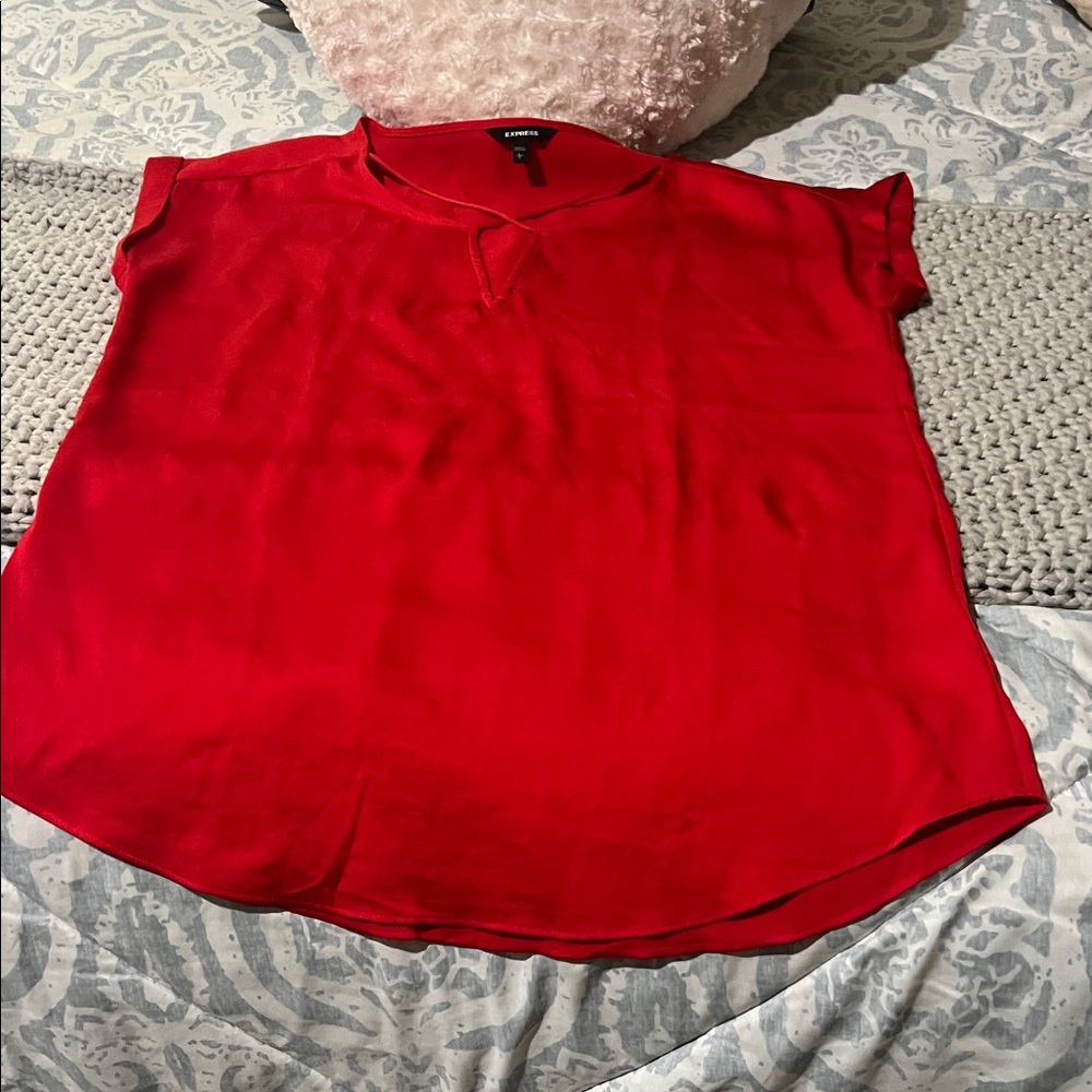 Express Vibrant Red Blouse